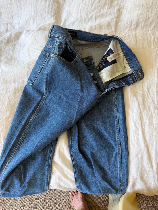 KHAITE Denim - KHAITE Corbin Jean. Straight-Leg Denim Jeans in Classic Blue